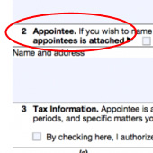 Appointee form 8821