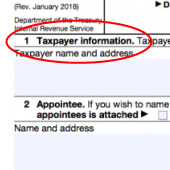 Taxpayer's information form 8821
